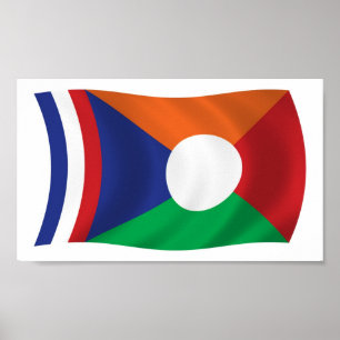 Bandera de la Reunión Póster Impreso