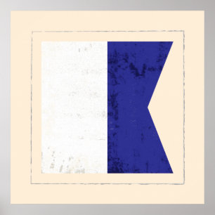 Bandera de la señal de la letra náutica "A"