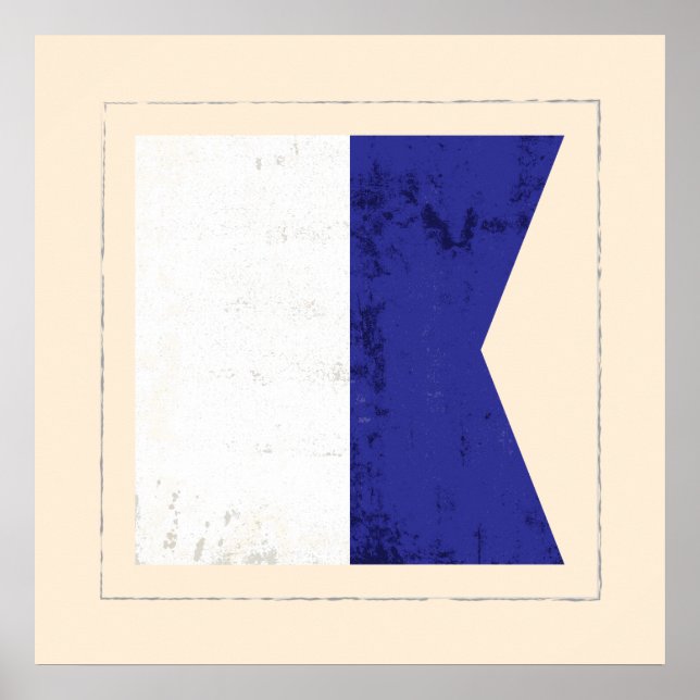 Bandera de la señal de la letra náutica "A" (Frente)