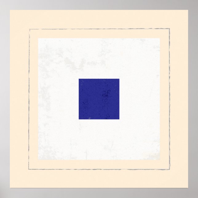 Bandera de la señal de la letra náutica "S" (Frente)