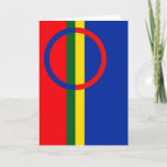 Bandera de la tarjeta de saludo del pueblo sami<br><div class="desc">Este diseño está inspirado en la bandera sami</div>