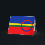 Bandera de la tarjeta de saludo del pueblo sami<br><div class="desc">Este diseño está inspirado en la bandera sami</div>