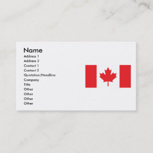 Bandera de la tarjeta de visita de Canadá