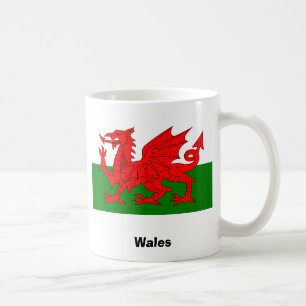 Bandera de la taza de café de País de Gales