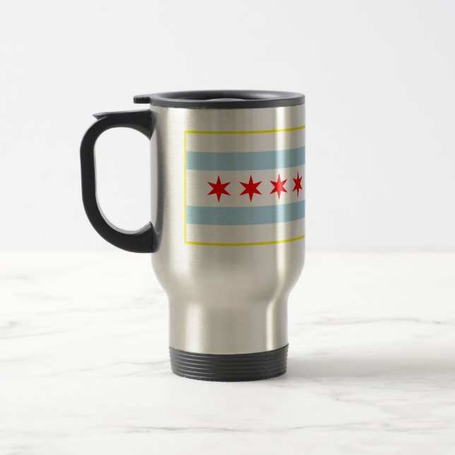Bandera de la taza del viaje de Chicago (Izquierda)