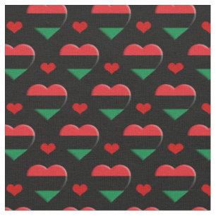 Bandera de la UNIA y tela de moda del Corazón Roj