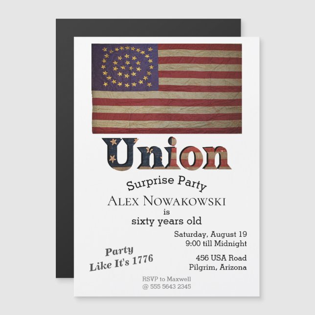 Bandera de la Unión de Guerra Civil 🇺 🇸 Históric (Anverso/Reverso)