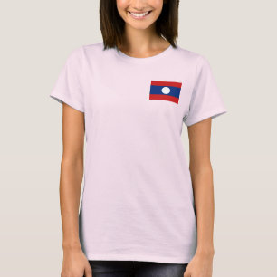 Bandera de Laos y camiseta dk