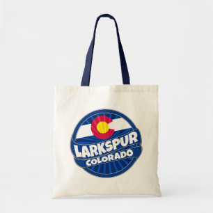 Bandera de Larkspur Colorado rota bolsa de tocador