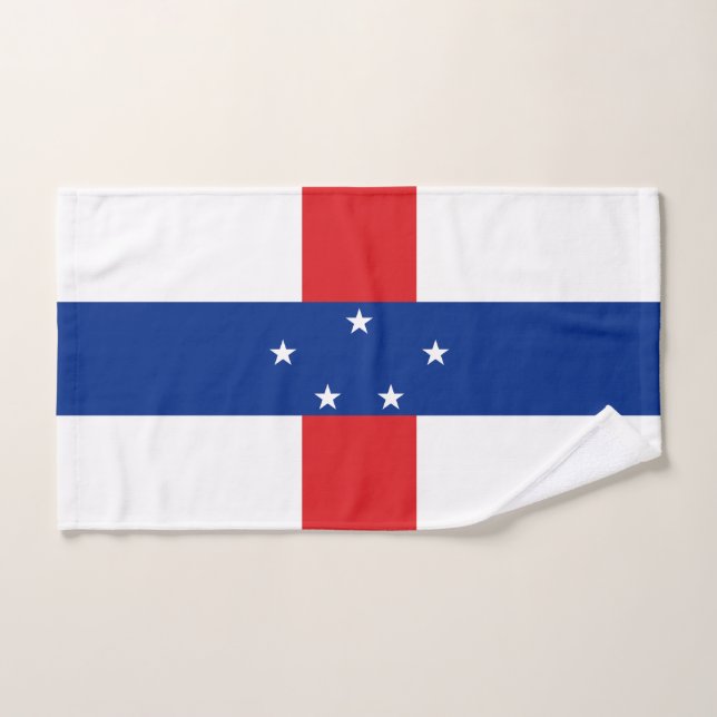 Bandera de las Antillas Neerlandesas (Toalla de mano)