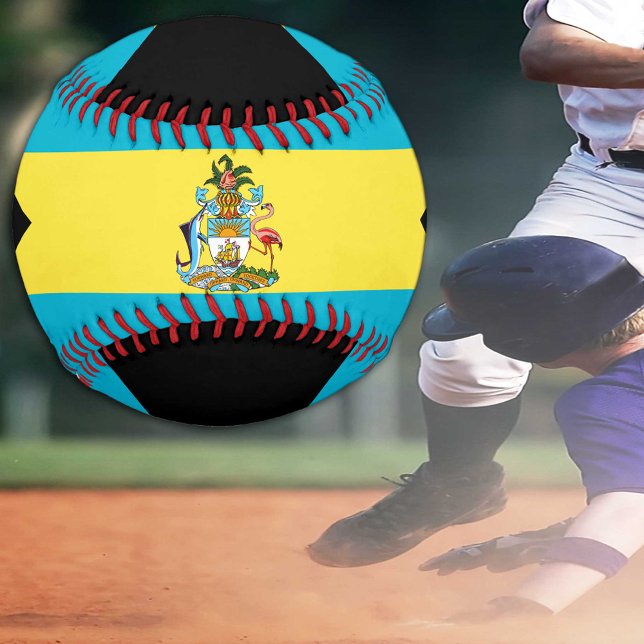 Bandera de las Bahamas y bolas de béisbol (Subido por el creador)