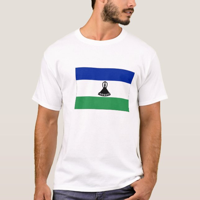 Bandera de las camisetas para hombre de Lesotho (Anverso)