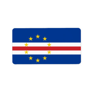 Bandera de las etiquetas de Cabo Verde