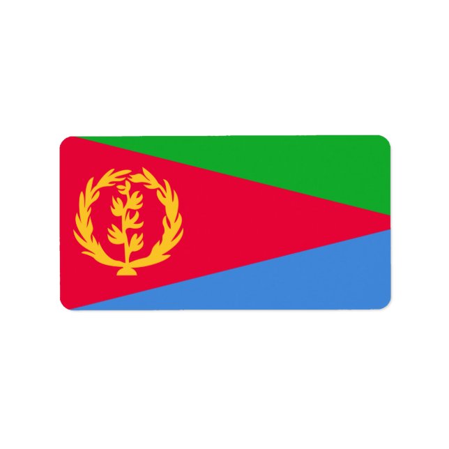 Bandera de las etiquetas de Eritrea (Frente)
