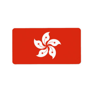 Bandera de las etiquetas de Hong Kong