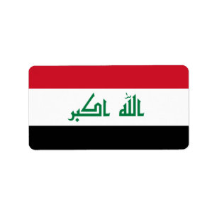 Bandera de las etiquetas de Iraq