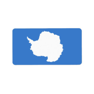 Bandera de las etiquetas de la Antártida