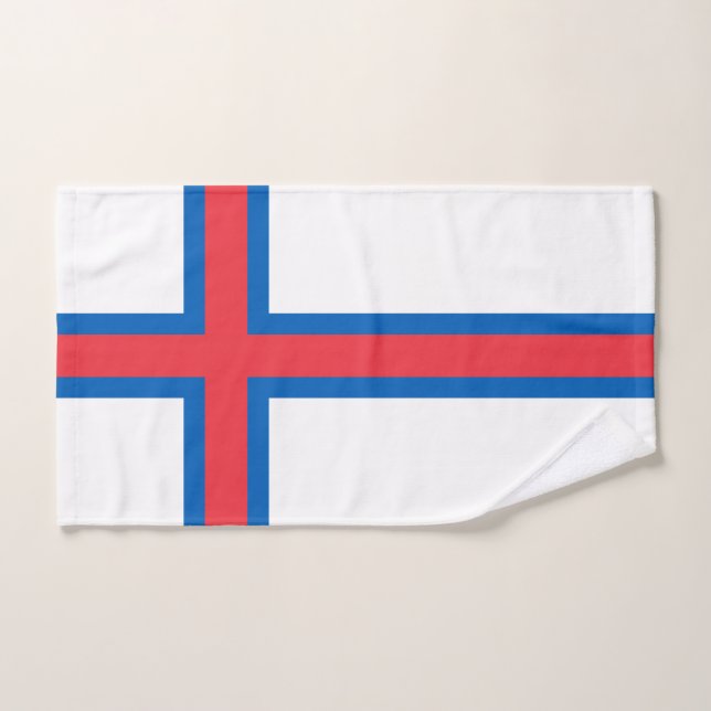 Bandera de las Islas Feroe (Toalla de mano)