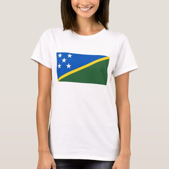 Bandera de las Islas Salomón x Mapa camiseta (Anverso)