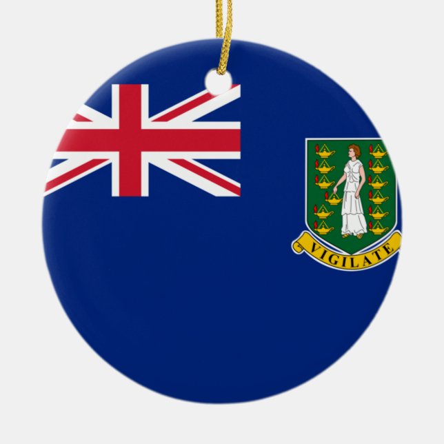 Bandera de las Islas Vírgenes Británicas Ornamento (Frente)