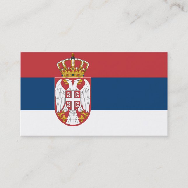 Bandera de las tarjetas de negocios de Serbia (Anverso)