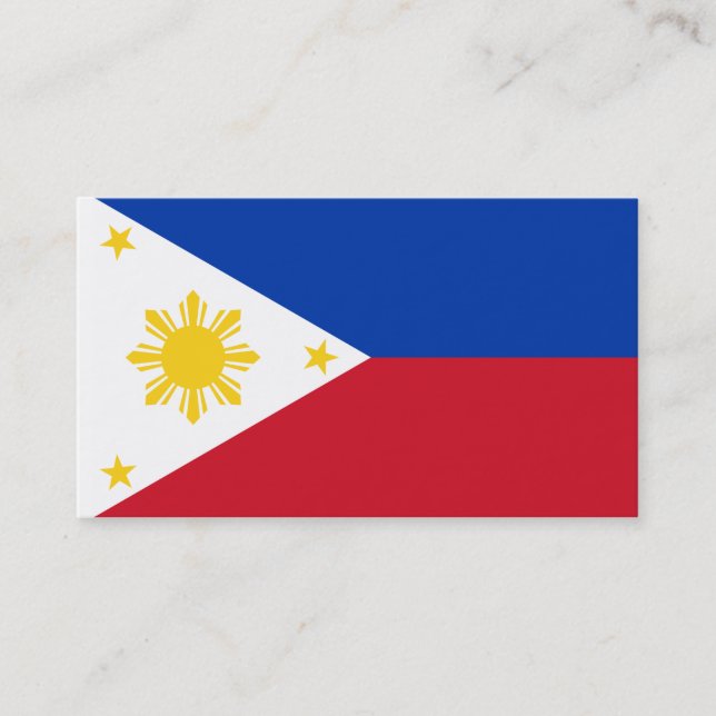 Bandera de las tarjetas de presentación de Filipin (Anverso)