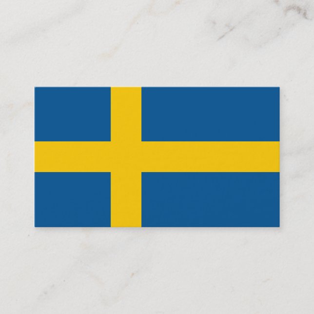 Bandera de las tarjetas de presentación de Suecia (Anverso)