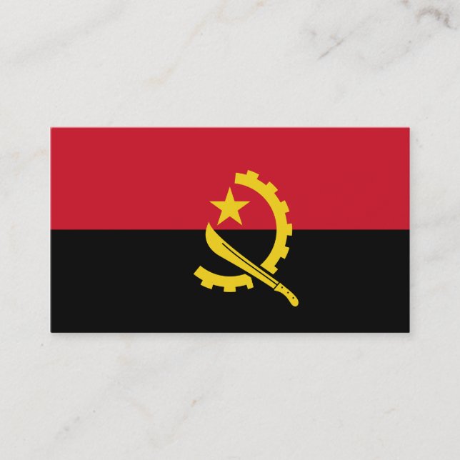 Bandera de las tarjetas de visita de Angola (Anverso)