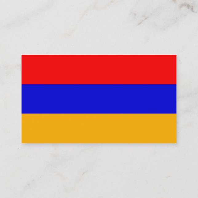 Bandera de las tarjetas de visita de Armenia (Reverso)