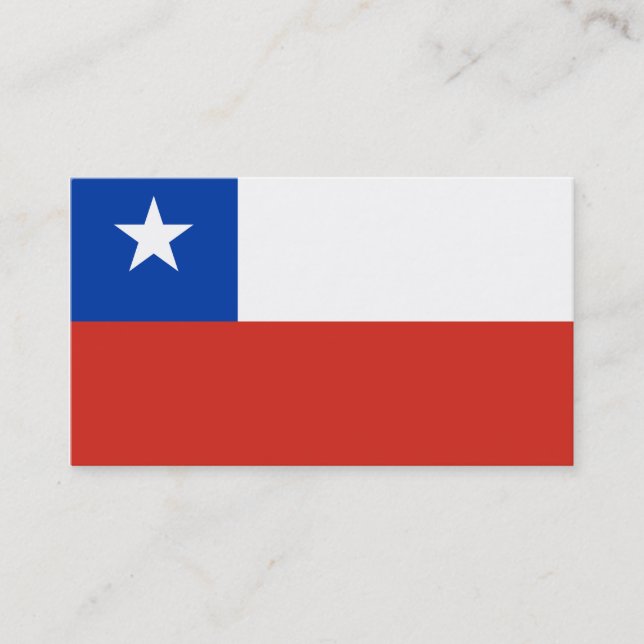 Bandera de las tarjetas de visita de Chile (Anverso)