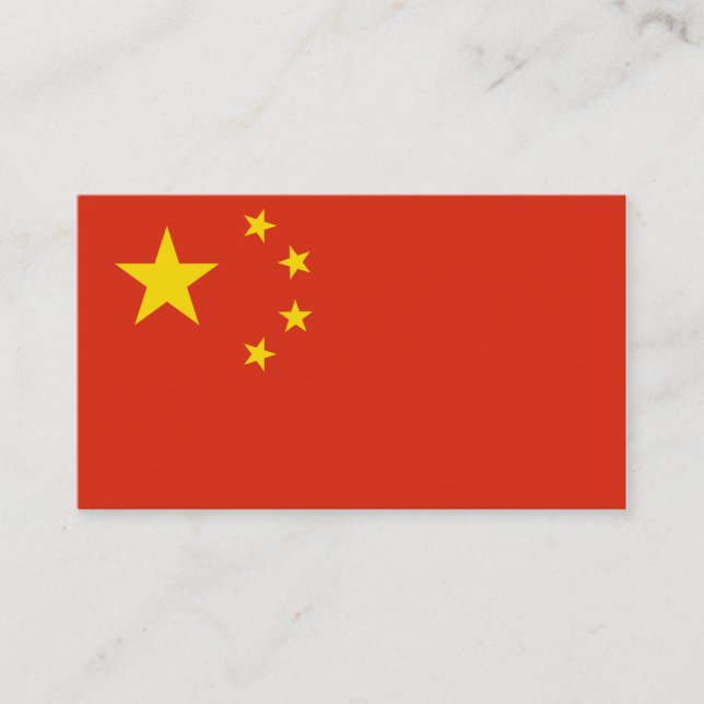 Bandera de las tarjetas de visita de China (Anverso)