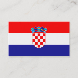 Bandera de las tarjetas de visita de Croacia