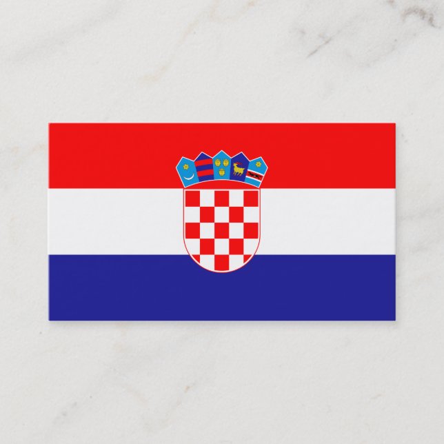 Bandera de las tarjetas de visita de Croacia (Anverso)