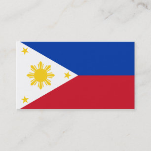 Bandera de las tarjetas de visita de Filipinas