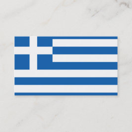 Bandera de las tarjetas de visita de Grecia