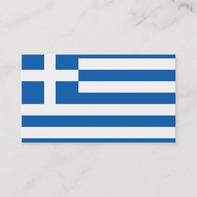 Bandera de las tarjetas de visita de Grecia (Anverso)