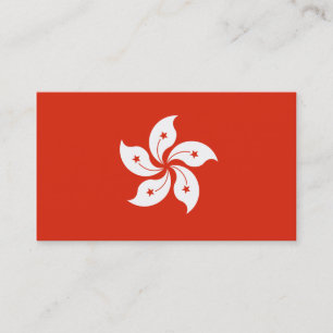 Bandera de las tarjetas de visita de Hong Kong