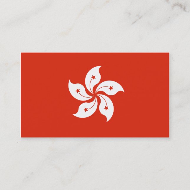 Bandera de las tarjetas de visita de Hong Kong (Anverso)