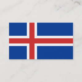 Bandera de las tarjetas de visita de Islandia