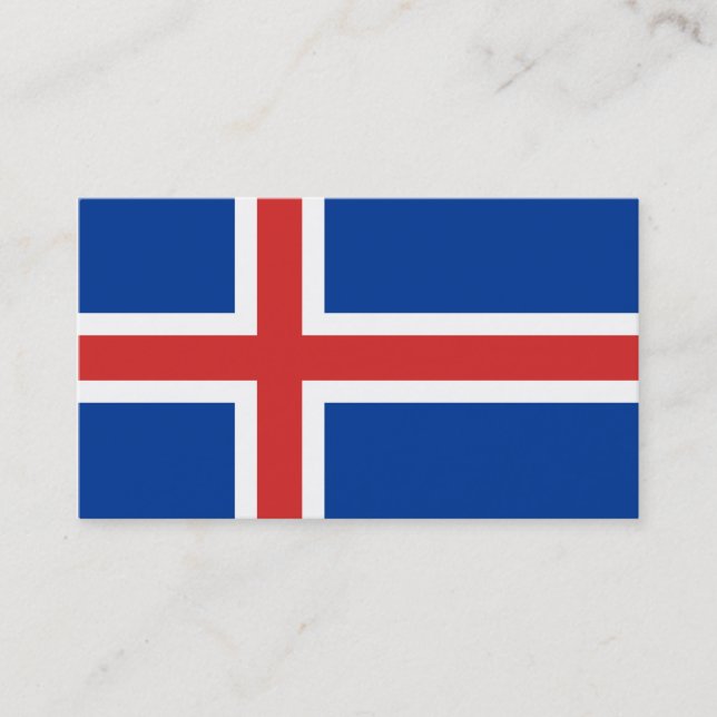 Bandera de las tarjetas de visita de Islandia (Anverso)