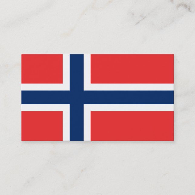 Bandera de las tarjetas de visita de Noruega (Anverso)