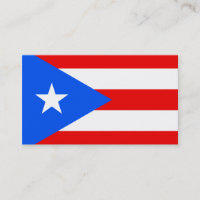 Bandera de las tarjetas de visita de Puerto Rico