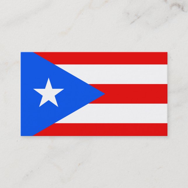 Bandera de las tarjetas de visita de Puerto Rico (Anverso)