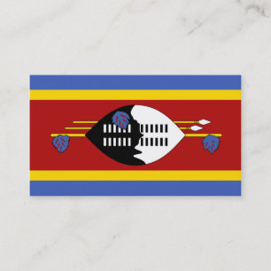 Bandera de las tarjetas de visita de Suazilandia