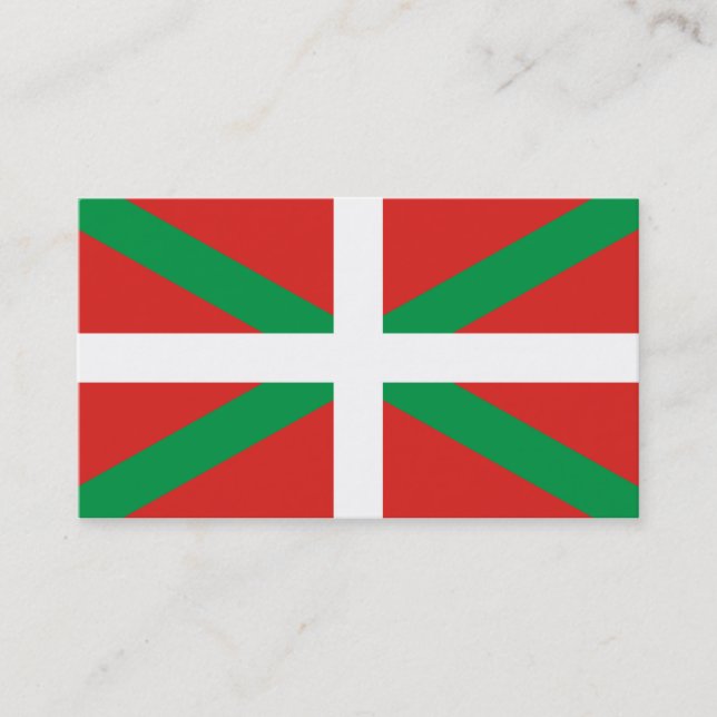 Bandera de las tarjetas de visita del País Vasco (Anverso)