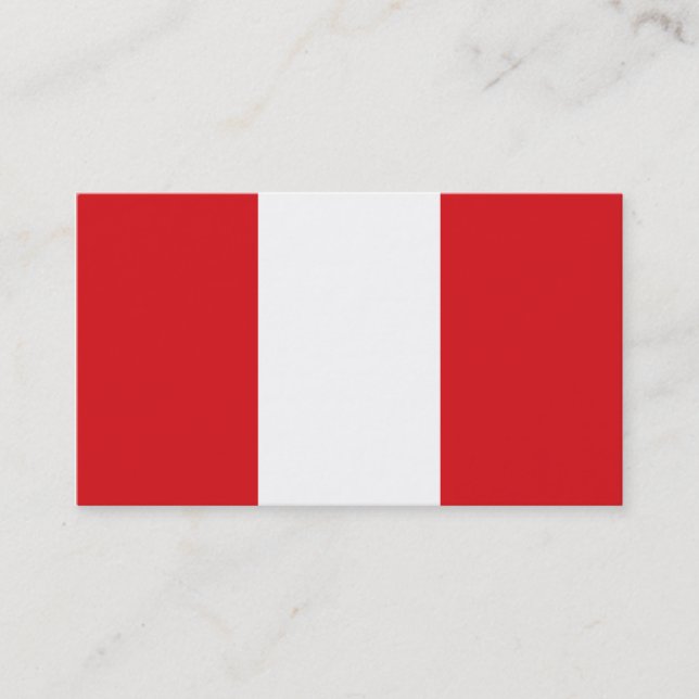 Bandera de las tarjetas de visita del Perú (Anverso)