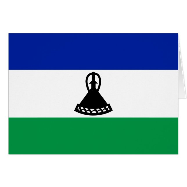 Bandera de Lesoto (Anverso (Horizontal))