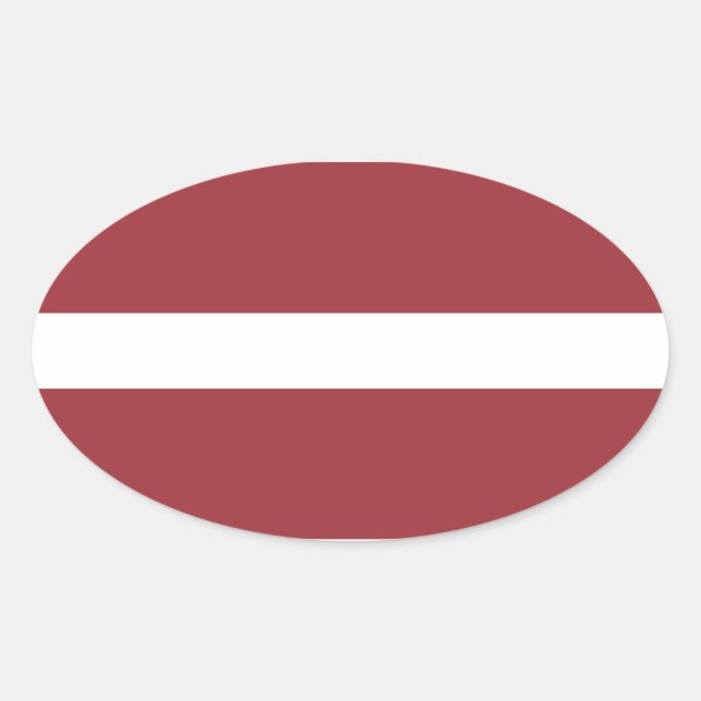 Bandera de Letonia Pegatina Oval (Anverso)