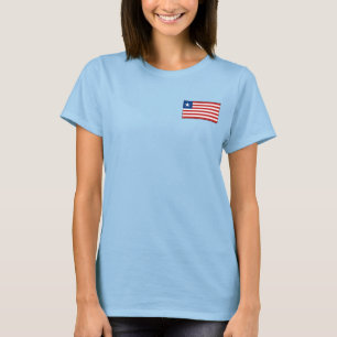 Bandera de Liberia + Mapa de camiseta