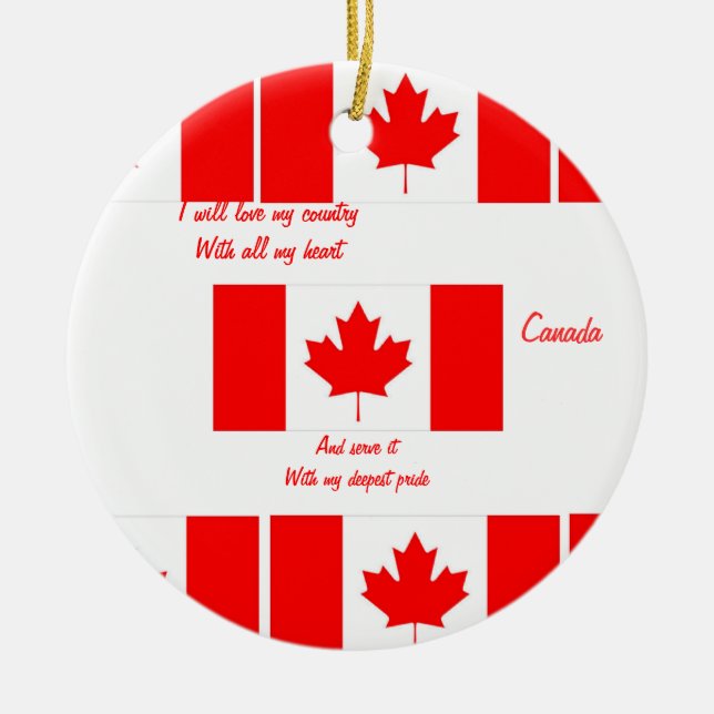 Bandera de los adornos de canadá (Frente)